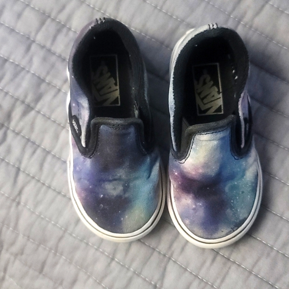 Toddler boys galaxy vans shoes size 7c